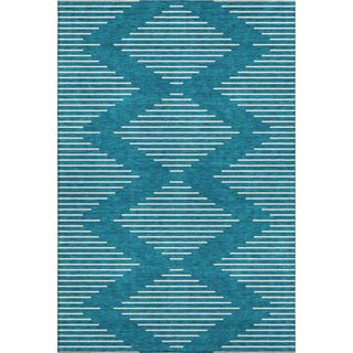 Piper Looms Mayfield Geometric AMF1016 Teal Machine Washable Area Rug main image