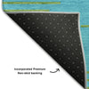 Piper Looms Mayfield Geometric AMF1017 Aqua Machine Washable Area Rug Backing Image