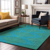 Piper Looms Mayfield Geometric AMF1017 Aqua Machine Washable Area Rug Lifestyle Image Feature