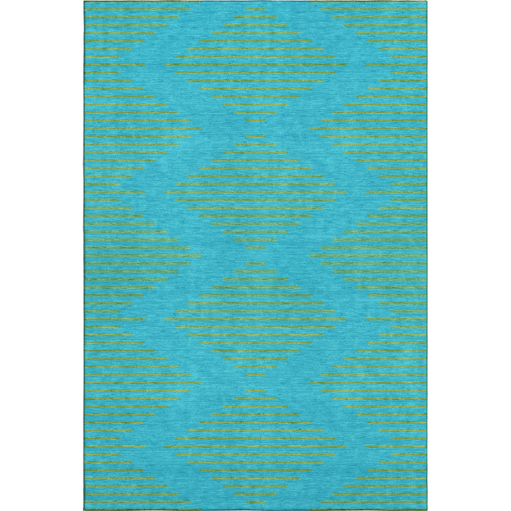Piper Looms Mayfield Geometric AMF1017 Aqua Machine Washable Area Rug main image