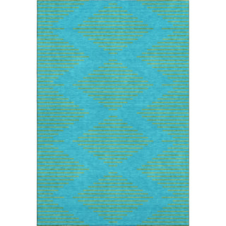 Piper Looms Mayfield Geometric AMF1017 Aqua Machine Washable Area Rug main image