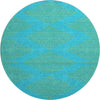 Piper Looms Mayfield Geometric AMF1017 Aqua Machine Washable Area Rug Round Main Image