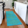 Piper Looms Mayfield Geometric AMF1017 Aqua Machine Washable Area Rug Runner Lifestyle Image Feature