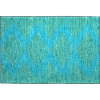 Piper Looms Mayfield Geometric AMF1017 Aqua Machine Washable Area Rug Scatter Main Image