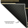 Piper Looms Mayfield Geometric AMF1017 Black Machine Washable Area Rug Backing Image