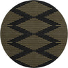 Piper Looms Mayfield Geometric AMF1017 Black Machine Washable Area Rug Round Main Image