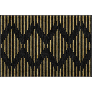 Piper Looms Mayfield Geometric AMF1017 Black Machine Washable Area Rug Scatter Main Image