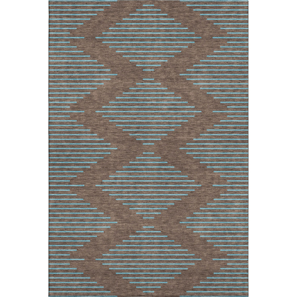 Piper Looms Mayfield Geometric AMF1017 Brown Machine Washable Area Rug main image