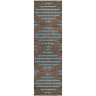 Piper Looms Mayfield Geometric AMF1017 Brown Machine Washable Area Rug Runner Main Image