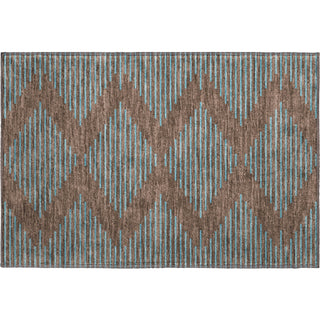 Piper Looms Mayfield Geometric AMF1017 Brown Machine Washable Area Rug Scatter Main Image