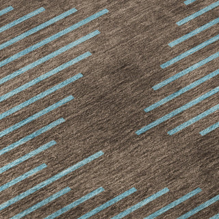Piper Looms Mayfield Geometric AMF1017 Brown Machine Washable Area Rug Swatch Image