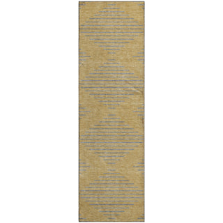Piper Looms Mayfield Geometric AMF1017 Gold Machine Washable Area Rug Runner Main Image
