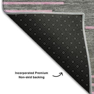 Piper Looms Mayfield Geometric AMF1017 Gray Machine Washable Area Rug Backing Image