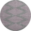 Piper Looms Mayfield Geometric AMF1017 Gray Machine Washable Area Rug Round Main Image