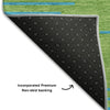 Piper Looms Mayfield Geometric AMF1017 Green Machine Washable Area Rug Backing Image