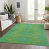 Piper Looms Mayfield Geometric AMF1017 Green Machine Washable Area Rug Lifestyle Image Feature