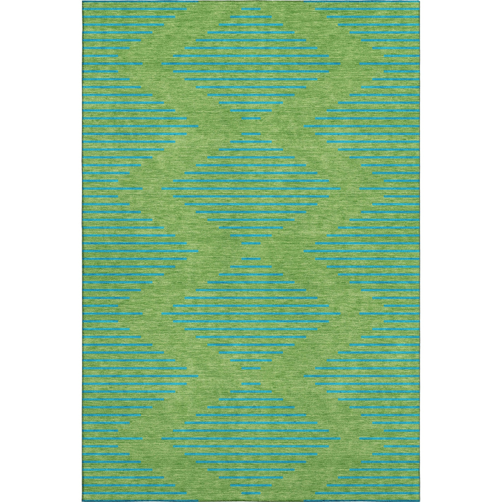 Piper Looms Mayfield Geometric AMF1017 Green Machine Washable Area Rug main image
