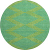 Piper Looms Mayfield Geometric AMF1017 Green Machine Washable Area Rug Round Main Image