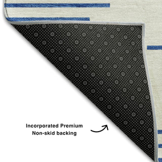 Piper Looms Mayfield Geometric AMF1017 Ivory Machine Washable Area Rug Backing Image