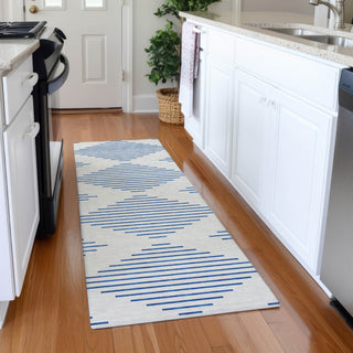 Piper Looms Mayfield Geometric AMF1017 Ivory Machine Washable Area Rug Runner Lifestyle Image Feature