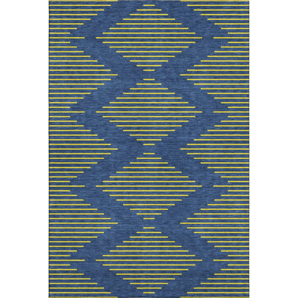 Piper Looms Mayfield Geometric AMF1017 Navy Machine Washable Area Rug main image
