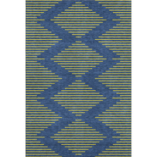 Piper Looms Mayfield Geometric AMF1017 Navy Machine Washable Area Rug main image