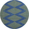 Piper Looms Mayfield Geometric AMF1017 Navy Machine Washable Area Rug Round Main Image