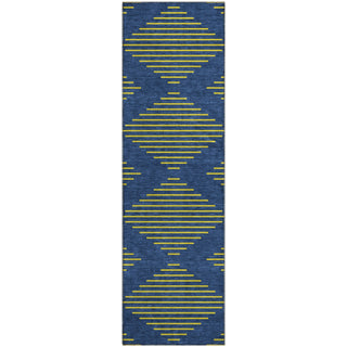 Piper Looms Mayfield Geometric AMF1017 Navy Machine Washable Area Rug Runner Main Image