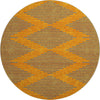 Piper Looms Mayfield Geometric AMF1017 Orange Machine Washable Area Rug Round Main Image