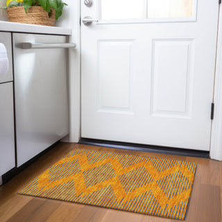 Piper Looms Mayfield Geometric AMF1017 Orange Machine Washable Area Rug Scatter Lifestyle Image Feature