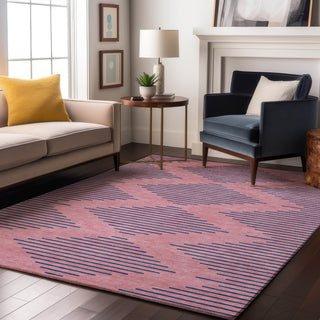 Piper Looms Mayfield Geometric AMF1017 Pink Machine Washable Area Rug Lifestyle Image Feature
