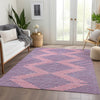 Piper Looms Mayfield Geometric AMF1017 Pink Machine Washable Area Rug Lifestyle Image Feature
