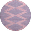 Piper Looms Mayfield Geometric AMF1017 Pink Machine Washable Area Rug Round Main Image