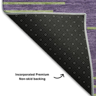 Piper Looms Mayfield Geometric AMF1017 Purple Machine Washable Area Rug Backing Image