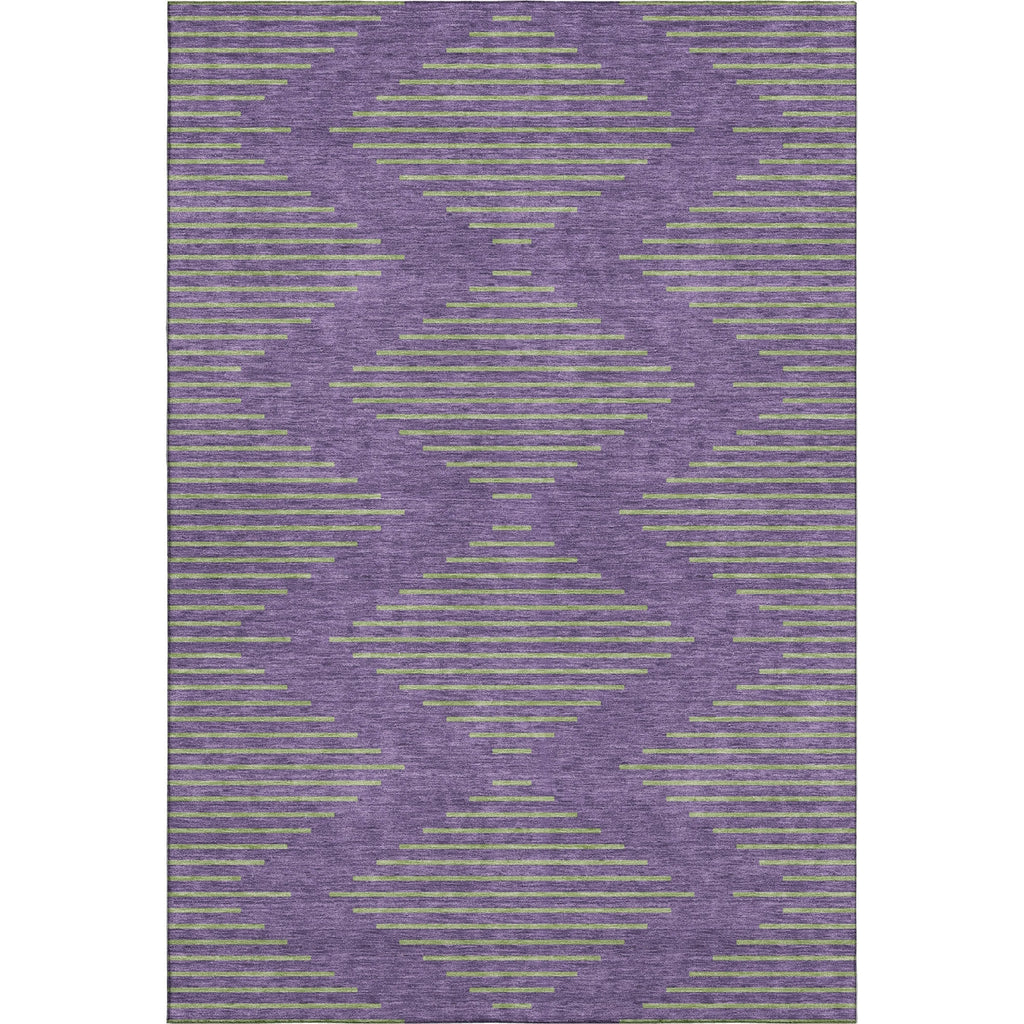 Piper Looms Mayfield Geometric AMF1017 Purple Machine Washable Area Rug main image