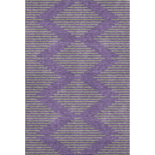 Piper Looms Mayfield Geometric AMF1017 Purple Machine Washable Area Rug main image