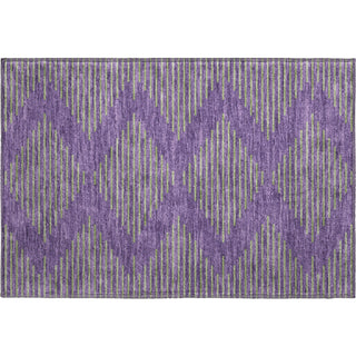 Piper Looms Mayfield Geometric AMF1017 Purple Machine Washable Area Rug Scatter Main Image