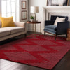 Piper Looms Mayfield Geometric AMF1017 Red Machine Washable Area Rug Lifestyle Image Feature