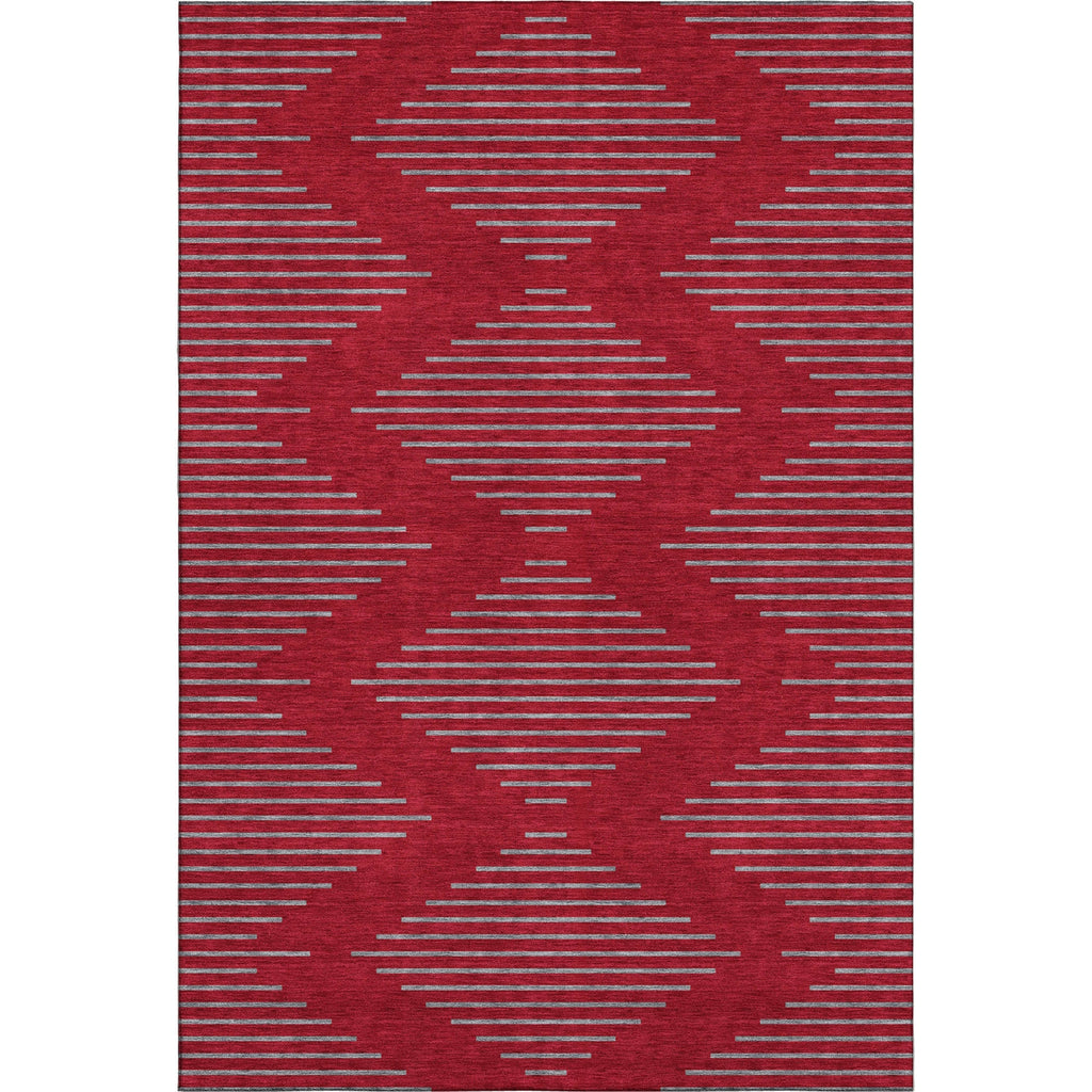 Piper Looms Mayfield Geometric AMF1017 Red Machine Washable Area Rug main image