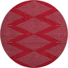 Piper Looms Mayfield Geometric AMF1017 Red Machine Washable Area Rug Round Main Image