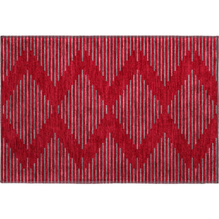 Piper Looms Mayfield Geometric AMF1017 Red Machine Washable Area Rug Scatter Main Image