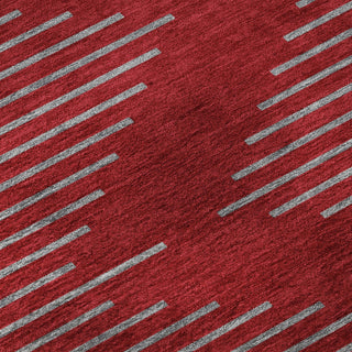 Piper Looms Mayfield Geometric AMF1017 Red Machine Washable Area Rug Swatch Image