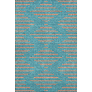 Piper Looms Mayfield Geometric AMF1017 Teal Machine Washable Area Rug main image
