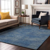 Piper Looms Mayfield Abstract AMF1018 Blue Machine Washable Area Rug Lifestyle Image Feature