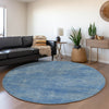 Piper Looms Mayfield Abstract AMF1018 Blue Machine Washable Area Rug Round Lifestyle Image Feature