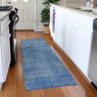 Piper Looms Mayfield Abstract AMF1018 Blue Machine Washable Area Rug Runner Lifestyle Image Feature