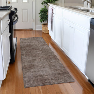 Piper Looms Mayfield Abstract AMF1018 Brown Machine Washable Area Rug Runner Lifestyle Image Feature