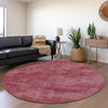 Piper Looms Mayfield Abstract AMF1018 Garnet Machine Washable Area Rug Round Lifestyle Image Feature