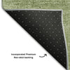 Piper Looms Mayfield Abstract AMF1018 Green Machine Washable Area Rug Backing Image