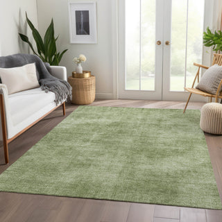 Piper Looms Mayfield Abstract AMF1018 Green Machine Washable Area Rug Lifestyle Image Feature